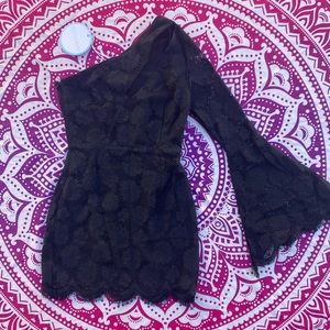 NWT Runaway the Label One Shoulder Black Lace Dress